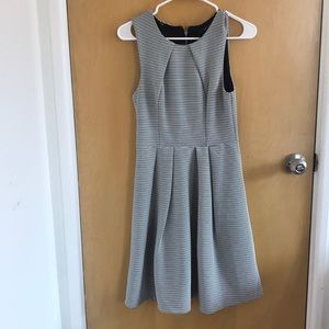 Black and white striped dress